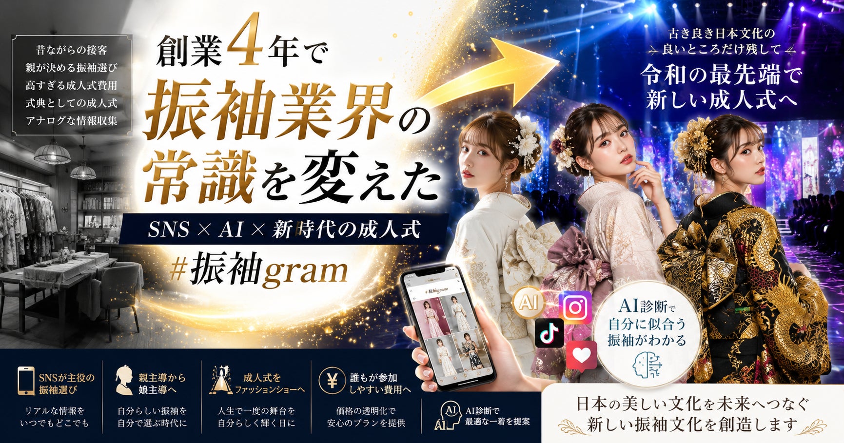 ミスユニバースジャパン運営会社が創業4年で振袖業界の常識を変革　札幌から沖縄までフランチャイズで全国展開の振袖レンタル店