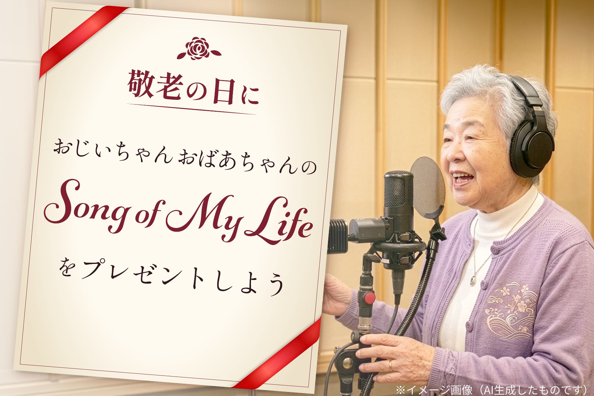 敬老の日に向けて人生を語る楽曲の制作・配信サービス「Song of My Life 〜音で紡ぐ自らの想い〜」をスタート