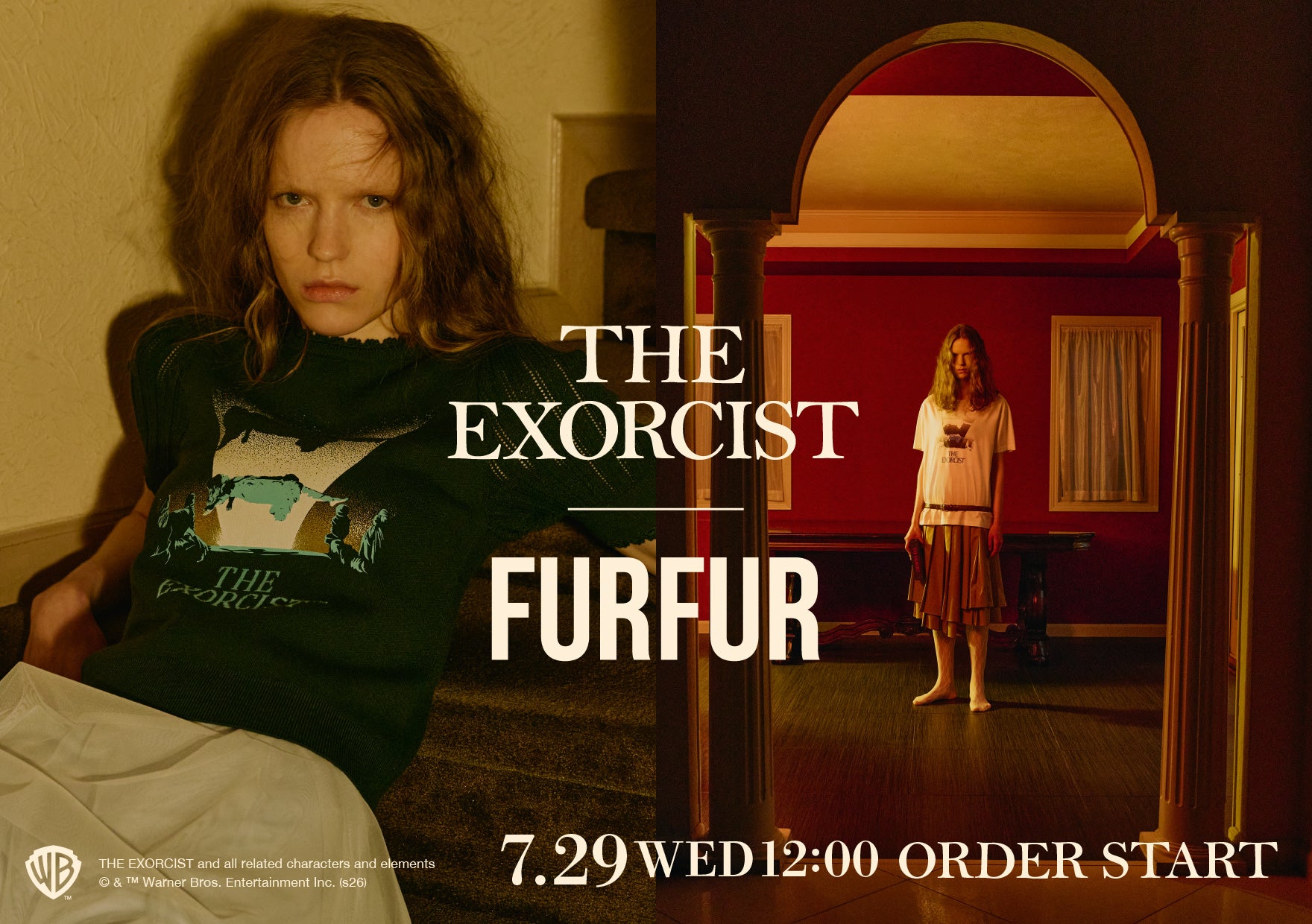【FURFUR(ファーファー)】アメリカの名作ホラー映画「THE EXORCIST」にフィーチャーしたコレクションが発売！＜7月29日(水)発売＞