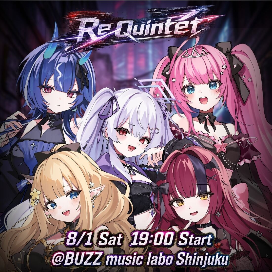 【会いに行けるアイドルVTuber】クインテ、8/1開催の「Re Quintet」グッズラインナップ公開！チケット完売の5人体制お披露目ライブで新曲も初披露