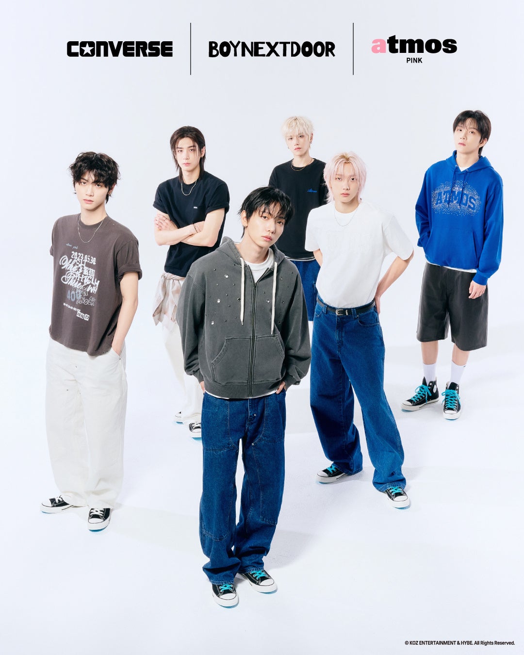 「BOYNEXTDOOR」「atmos pink」「CONVERSE」の3者によるスペシャルコラボレーション”ALL STAR”の発売が決定